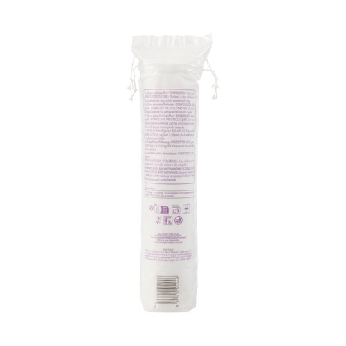 PRODUCTO ECONÓMICO ALCAMPO Discos desmaquilladores de algodón 100% 120 uds.