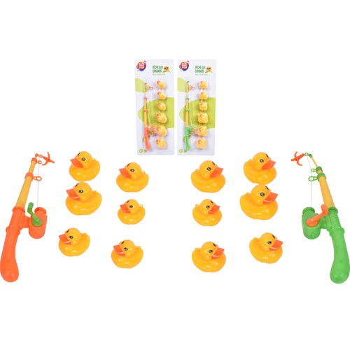 Juego de pescar los patitos con 7 piezas,  ONE TWO FUN.
