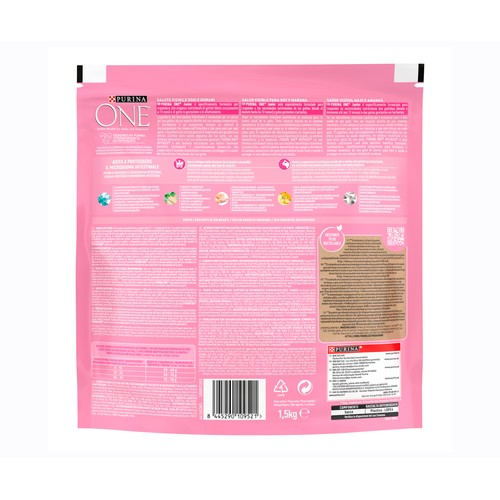 PURINA ONE Pienso para gatos completo junior rico en pollo 1,5 kg.