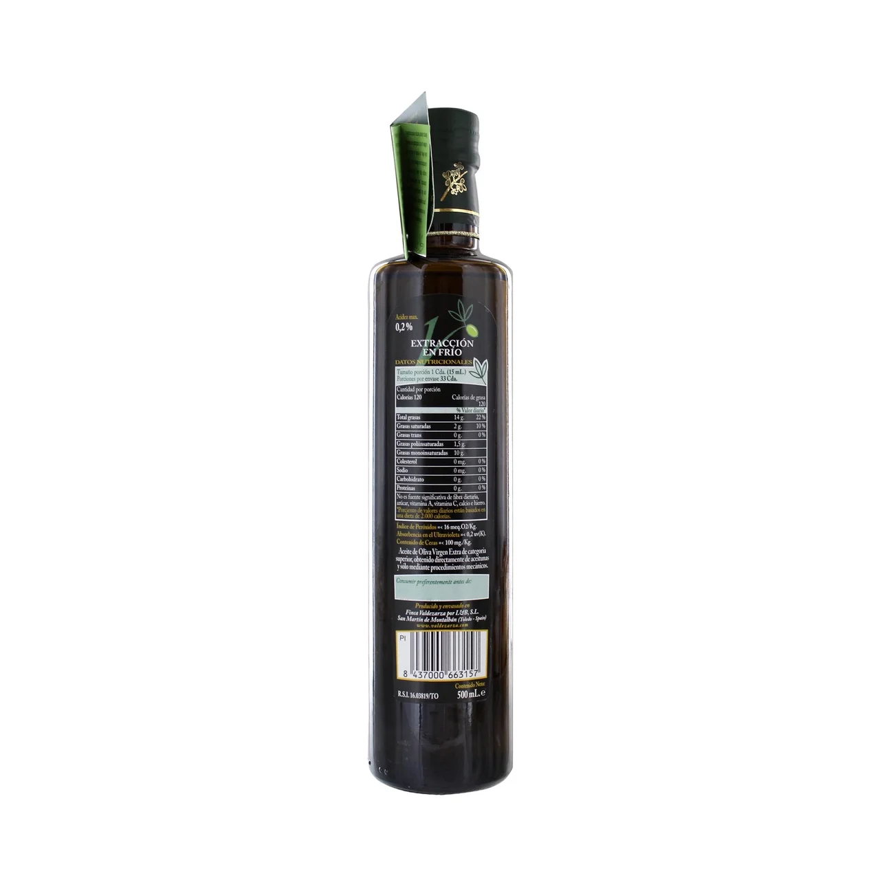 Aceite de oliva virgen extra picual botella de 500 ml.