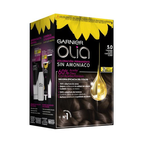 GARNIER Olia Tinte de pelo permanente color castaño claro 5.0.