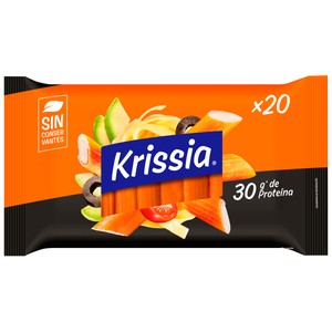 KRISSIA Barritas de surimi protein plus, 20 uds. 300 g.