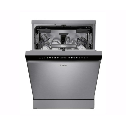 Lavavajillas HAIER XF 6C4F1X, Inox, 16 servicios, clasificación energética C, H: 85cm, A: 59,7cm, F: 59,8cm.