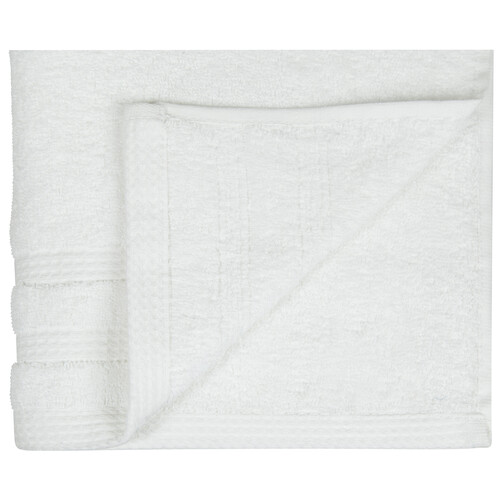 Toalla de lavabo 100% algodón biológico color blanco liso, 540g/m² de densidad, ACTUEL