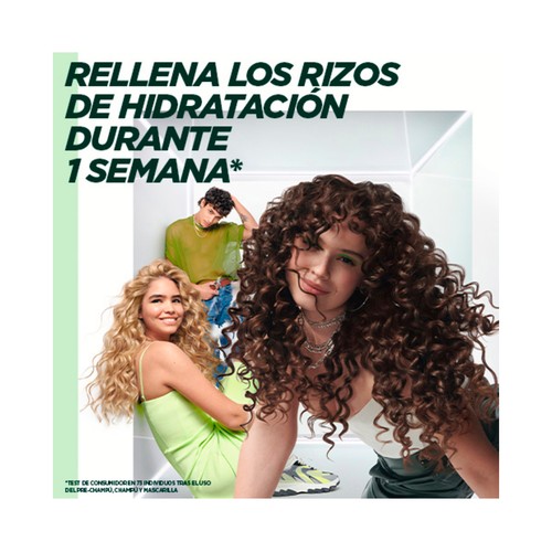 FRUCITS Método rizos nº2 de Garnier Mascarilla capilar hidratante de rizos 370 ml.