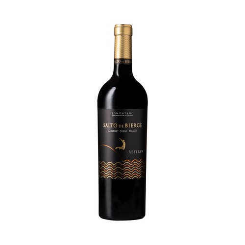 Vino tinto reserva con denominación de origen Somontano SALTO DE BIERGE botella de 75 cl.