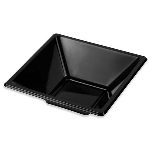 Cuenco reutilizable 12 unidades, cuadrado negro 12x12x5,2cm. OH YEAH