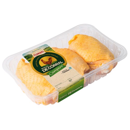 COREN  Contramuslos, limpios y con piel de pollo de corral (campero) Bandeja