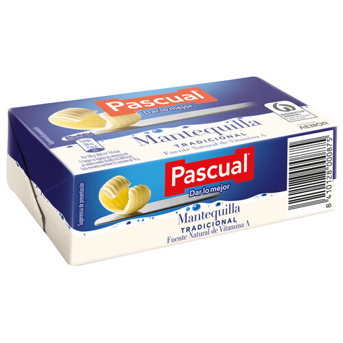 PASCUAL Pastilla de mantequilla tradicional PASCUAL 250 g.