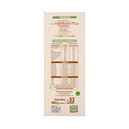NESTLÉ Papilla de 8 cereales, a partir de 6 meses 480 g.