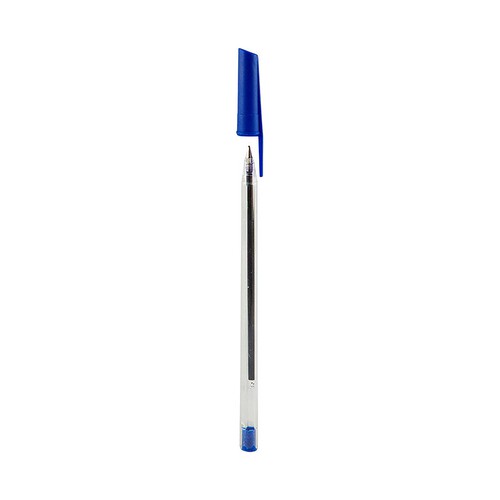 Bolígrafo azul fabricado con plástico reciclado, PRODUCTO ALCAMPO.