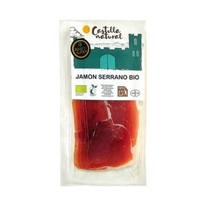 Imagen de RAZA Y SABOR Castilla natural Jamón serrano ecológico cortado en lonchas 70 g.