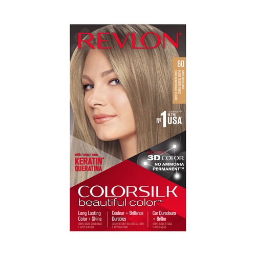 REVLON Colorsilk Tinte de pelo tono 060 Rubio ceniza oscuro.