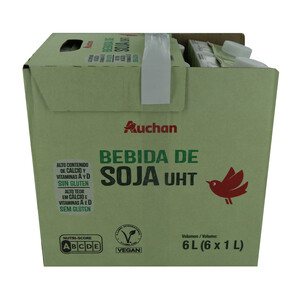 PRODUCTO ALCAMPO Bebida de soja sin gluten, enriquecida con calcio y vitaminas A y D PRODUCTO ALCAMPO 6 x 1l.