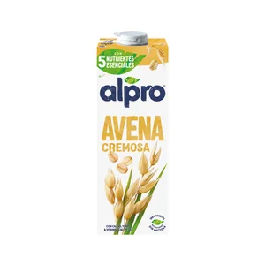 ALPRO Bebida de avena cremosa, 100% vegetal, sin azúcares añadidos 1 l.