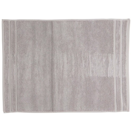 Alfombra de baño 100% algodón color gris claro, densidad de 1000g/m², 50x70 cm. ACTUEL.