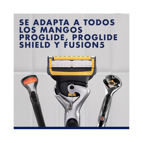 GILLETTE Proshield Recambios para maquinillas de afeitar con cabezal de 5 hojas 4 uds.
