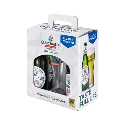 CLAUSTHALER Cerveza rubia 4 uds. x 33 cl.