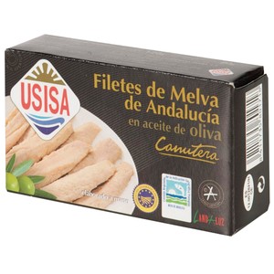 Imagen de USISA Filetes de melva en aceite de oliva lata de 80 g.