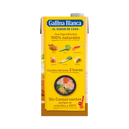 GALLINA BLANCA Caldo de pollo suave brik de 1 l