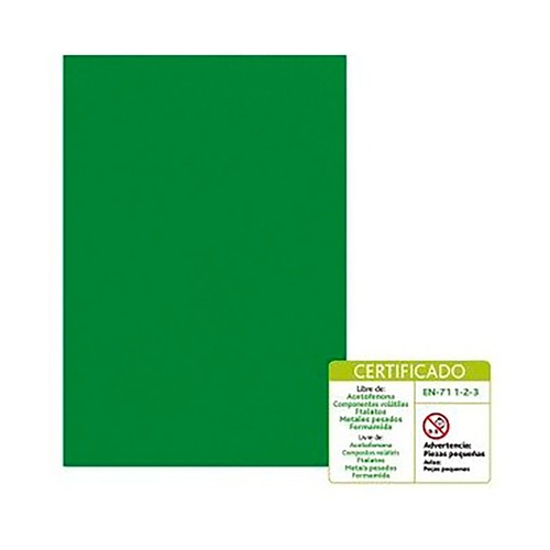Hoja goma EVA 40x60cm, color verde oscuro. GRAFOPLAS