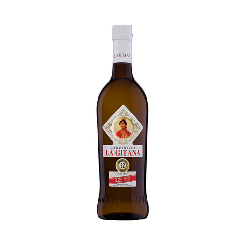 LA GITANA  Vino manzanilla con D.O. Manzanilla Sanlúcar de Barrameda LA GITANA botella de 37,5 cl.