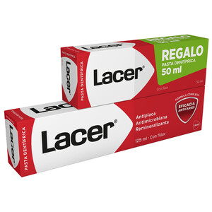 Imagen de LACER Pasta de dientes con flúor y protección antiplaca, anticaries y antimocrobiana 125 ml.