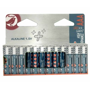 Imagen de Pack de 12 pilas alcalinas AAA, LR03, 1,5V, PRODUCTO ALCAMPO High Performance.