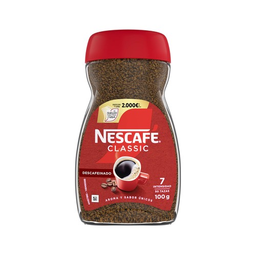 Café soluble descafeinado NESCAFÉ 100 g.