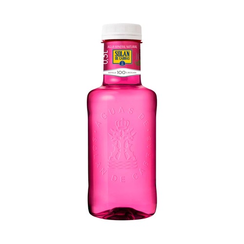 SOLAN DE CABRAS Agua mineral rosa botella 50 cl.