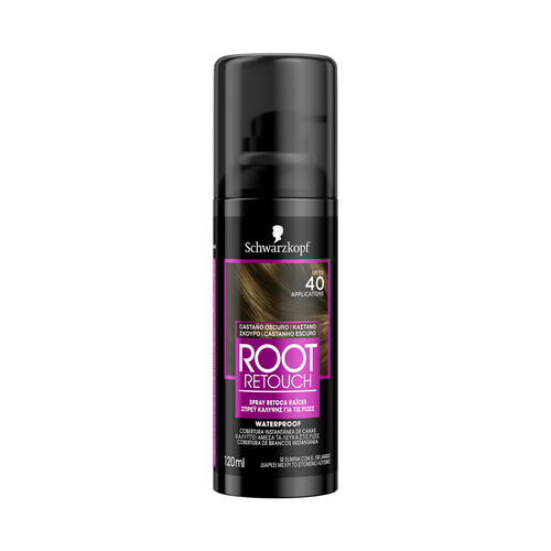 SCHWARZKOPF Tinte en spray retocador de raiz, para cabellos con tonos castaños oscuros SCHWARZKOPF Root retoucher.