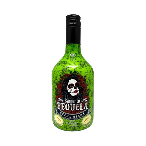 SARGENTO TEQUELA Licor de crema de melón con tequila y agave botella 70 cl.