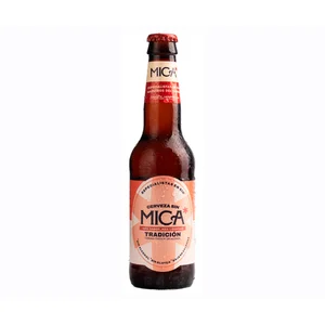 MICA Cerveza tostada sin alcohol, sin gluten y baja en calorías botella 33 cl.