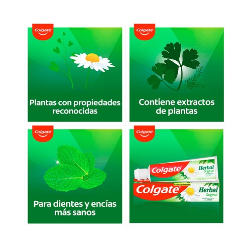 COLGATE Herbal original Pasta de dientes con flúor y extractos de plantas 75 ml.