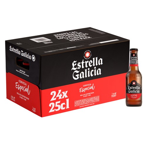 ESTRELLA GALICIA Especial cervezas pack de 24 botellas de 25 cl.