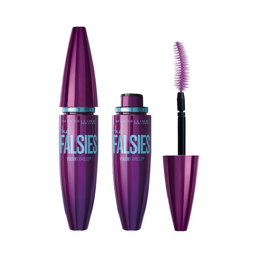 MAYBELLINE The falses Tono 1 negro Máscara de pestañas efecto volumen y pestañas postizas.