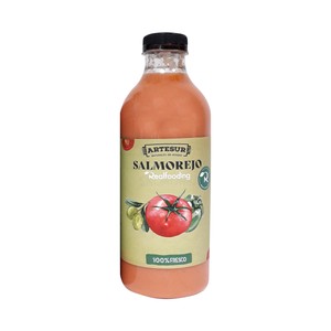 REALFOODING Salmorejo fresco elaborado con AOVE y hortalizas 100% frescas REALFOODING 1 L.