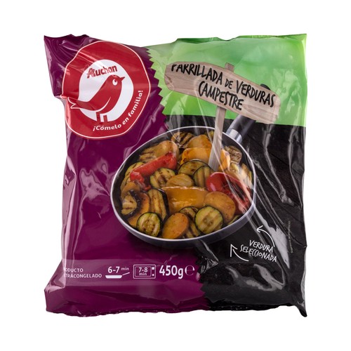AUCHAN Parrillada de verduras al estilo campestre 250 g. Producto Alcampo