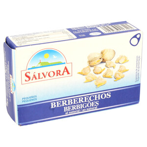 Imagen de SÁLVORA Berberechos al natural + 75 piezas 58 g.