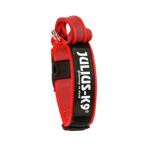 JULIUS K9 Collar regulable para perros con asa de color rojo 40 mm (38-53 cm) 1 ud.