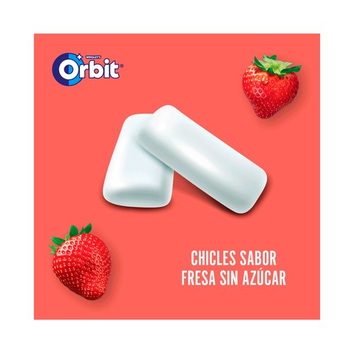 ORBIT Chicles sabor a fresa paquete 4 und. 56 g.
