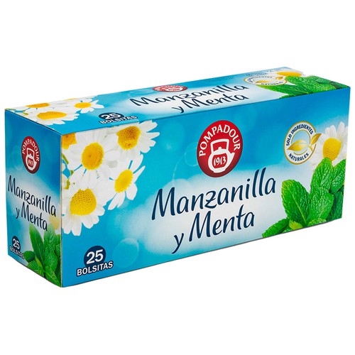 Manzanilla y menta POMPADOUR 25 uds. 37,5 gr,