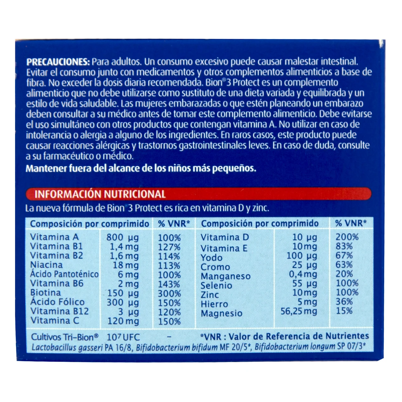 BION 3 Complemento alimenticio que ayuda a mantener las defensas naturales del organismo BION 3 Protect 30 uds.