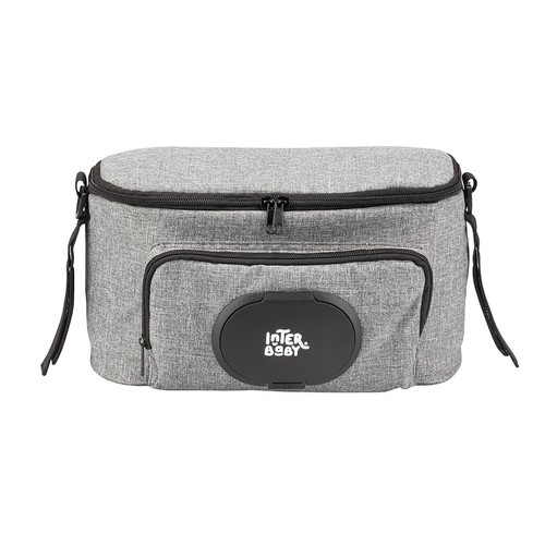 Bolsa organizadora para carrito de paseo, color gris, INTERBABY.