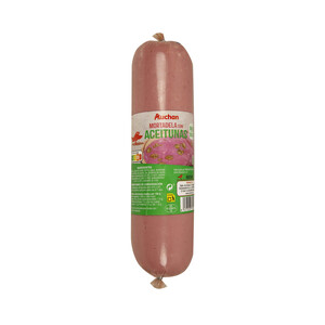 Imagen de AUCHAN Mortadela con aceitunas elaborada sin gluten y sin lactosa 800 g. Producto Alcampo