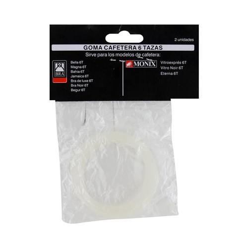 Goma para cafetera expréss/Italiana de 6 taza MONIX  pack de 2 unidades.