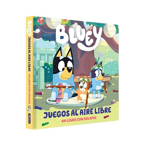 Libro de cartón y solapas - juegos al aire libre. Bluey. BEASCOA