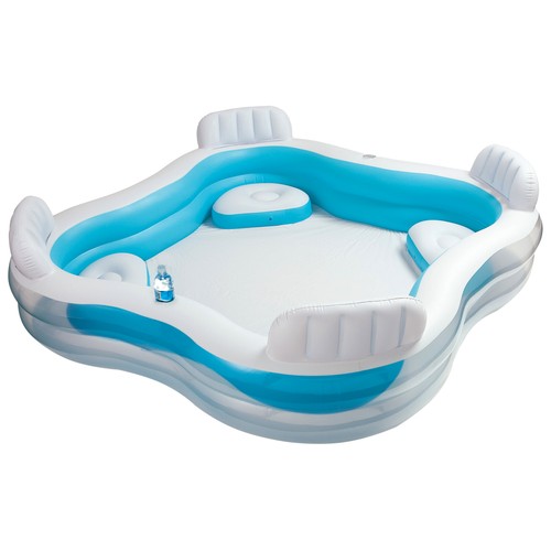 Piscina Infantil con asientos, medidas 229x229x60cm. INTEX.
