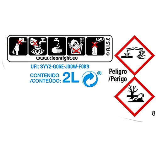 SANICENTRO Limpiador clorado desinfectante con lejia, cocinas y baños 2 l.
