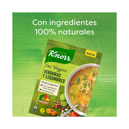 KNORR Sopa deshidratada de verduras y legumbres KNORR 68g.